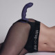Насадка для страпону з подвійною точковою пульсацією Strap-On-Me TAPPING DILDO WAVE - NIGHT BLUE-7