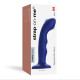Насадка для страпону з подвійною точковою пульсацією Strap-On-Me TAPPING DILDO WAVE - NIGHT BLUE-4