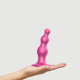 Насадка для страпона Strap-On-Me Dildo Plug Beads Framboise Metallic S-1