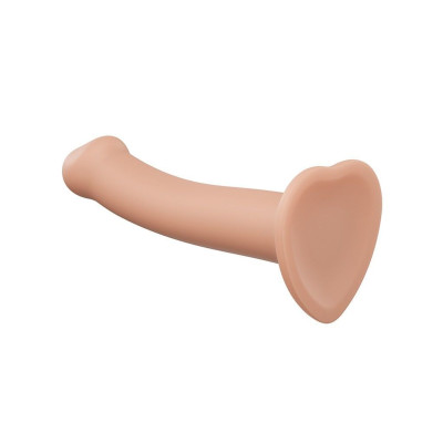Насадка для страпона Strap-On-Me Dual Density Dildo Flesh M, диаметр 3,3см, двухслойная, гибкая