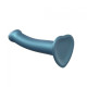 Насадка для страпона Strap-On-Me Mono Density Dildo Blue M, диам. 3,3см, однослойный силикон, гибкий-1
