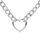 Нашийник з повідцем Bedroom Fantasies: Collar with Chain - Silver-7