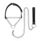Нашийник з повідцем Bedroom Fantasies: Collar with Chain - Silver-1