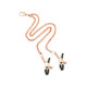 Нашийник із затискачами для сосків Liebe Seele Rose Gold Memory Collar with Nipple Clamps-2