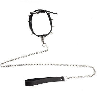 Нашийник з шипами та повідцем Art of Sex - Collar Spikes and Leash Нашийник з шипами та повідцем Art of Sex - Collar Spikes and Leash