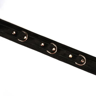 Нашийник з повідцем Liebe Seele Boudoir Amor Collar with Leash Black