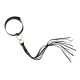 Нашийник с флогером Rosy Gold - Collar with Flogger - Black-2