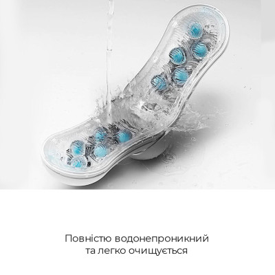 Мастурбатор Tenga FLIP ORB — Blue Rush, з можливістю зміни тиску та стимулювальними кульками всереди