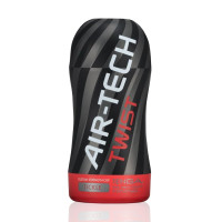 Мастурбатор Tenga Air-Tech TWIST Tickle Red зі змінною тугістю обхвату, ефект глибокого мінету