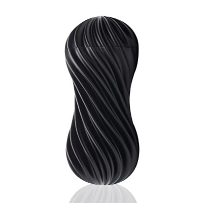 Мастурбатор Tenga FLEX Rocky Black зі змінною інтенсивністю, можна скручувати