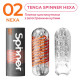 Мастурбатор Tenga Spinner 02 Hexa з пружною стимулювальною спіраллю всередині, стандартна спіраль-3