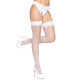 Leg Avenue Backseam Thigh Highs OS White-3