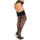 Панчохи Leg Avenue Wide Top Rhinestone Sheer Stockings Black One Size-1