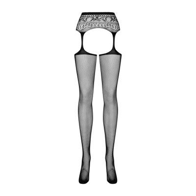 Obsessive Garter stockings S307 black XL/XXL Obsessive Garter stockings S307 black XL/XXL
