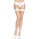 Leg Avenue Fence Net Thigh Highs OS White-1
