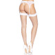 Leg Avenue Fence Net Thigh Highs OS White-3