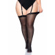 Leg Avenue Sheer Stockings + PLUS SI Black-1
