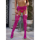 Колготки-панчохи Leg Avenue Heart Garterbelt Stockings One Size Magenta-4