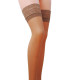 Панчохи Passion ST003 5 beige: класичні, на ажурній силіконовій резинці