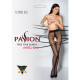 Колготки з відкритим доступом, контрастна подвійна резинка TIOPEN 015 black 3/4 (20 den) — Passion-4