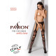 Еротичні колготки-бодістокінг Passion S009 black, імітація панчіх та пояса-6
