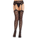 Колготки-панчохи Leg Avenue Heart Garterbelt Stockings One Size Black-4