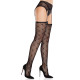 Колготки-панчохи Leg Avenue Heart Garterbelt Stockings One Size Black-3