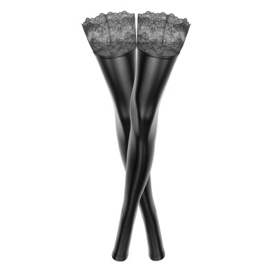 Панчохи Noir Handmade F135 Powerwetlook stockings - XXL