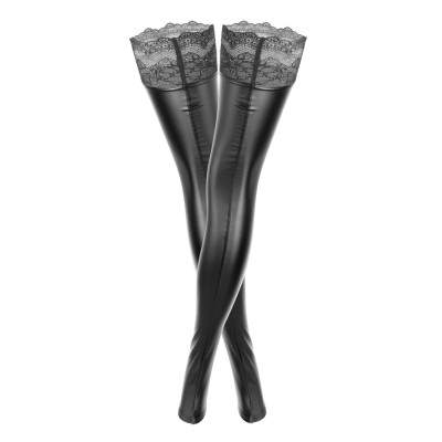 Панчохи Noir Handmade F135 Powerwetlook stockings - XXL