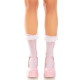 Шкарпетки ажурні з рюшами Leg Avenue Mini Bow Lace Anklet White-2