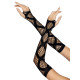 Leg Avenue Faux wrap net arm warmers Black-2