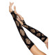 Leg Avenue Faux wrap net arm warmers Black-1