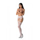 Еротичні колготки-бодістокінг Passion S028 white