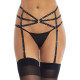 Пояс для панчох Leg Avenue Rhinestone garterbelt Black One Size