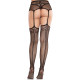 Колготки-панчохи Leg Avenue Backseam Net Stockings з поясом для панчіх, один розмір, чорні-4