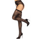 Панчохи Leg Avenue Leg Avenue Lace thigh highs & garterbelt Black One Size-2