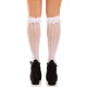 Шкарпетки ажурні з рюшами Leg Avenue Sweetheart Ruffle Cuff Knee Highs White, високі-3