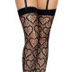 Leg Avenue Heart net thigh highs OS Black-4
