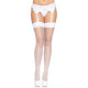 Leg Avenue Nylon Fishnet Thigh Highs OS White-2