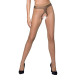 Тілесні колготки з відкритим доступом, контрастна лінія TIOPEN 010 beige 3/4 (20 den) — Passion