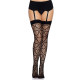 Leg Avenue Heart net thigh highs OS Black-3