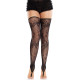 Панчохи Leg Avenue Floral Net Toe Loop Footless Thigh Highs One Size-3