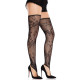 Панчохи Leg Avenue Floral Net Toe Loop Footless Thigh Highs One Size-2