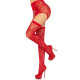 Панчохи Leg Avenue Leg Avenue Lace thigh highs & garterbelt Red One Size-1