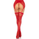 Панчохи Leg Avenue Leg Avenue Lace thigh highs & garterbelt Red One Size-2