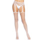 Leg Avenue Net stockings with garter belt White O/S-2