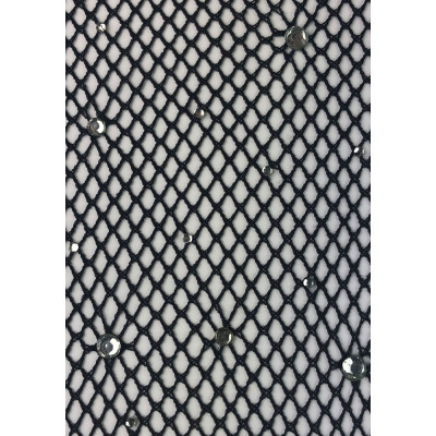 Колготки Leg Avenue Rhinestone micro net tights Plus size Black, дрібна сітка, стрази