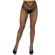 Панчохи Leg Avenue Crotchless Net Tights with Heart Backseam Black One Size-3