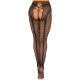 Панчохи Leg Avenue Crotchless Net Tights with Heart Backseam Black One Size-2