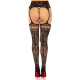 Панчохи Leg Avenue French Rose Backseam Garter Belt Stockings Black One Size-1